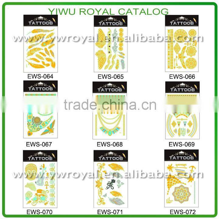 Wholesaler Flash Metallic Waterproof Temporary Tattoo