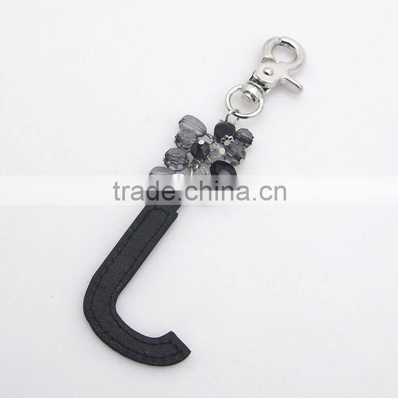 Customized Word Jewelry Light Metal Resin Leather Keychain For Men