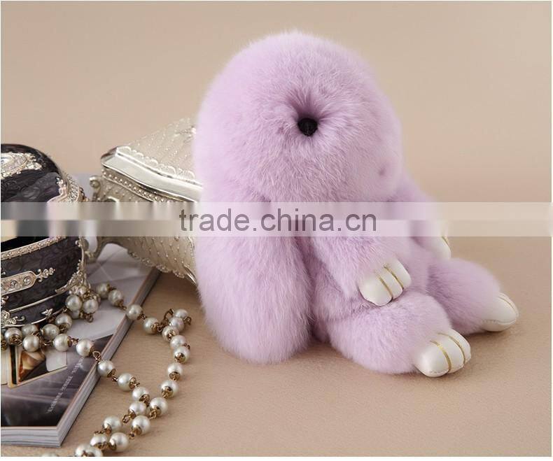 fashion rabbit fur pendant colorful rabbit animal rabbit fur accessory bag charm