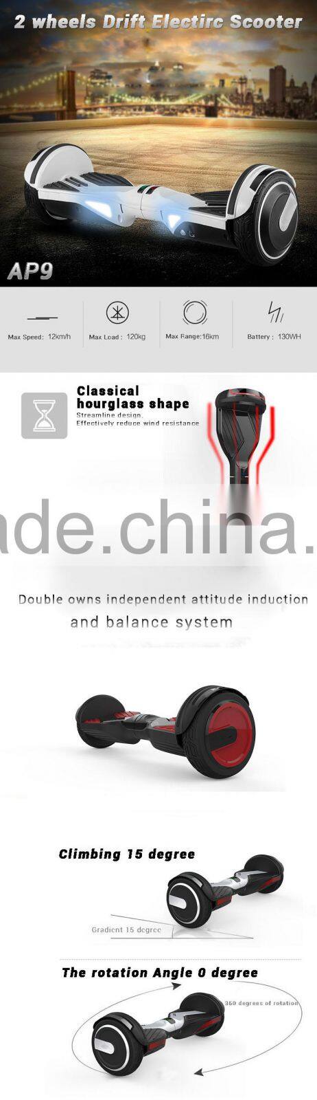 Brussless 2 wheel electric scooter electric self balance scooter with 8'' unicycle scooter