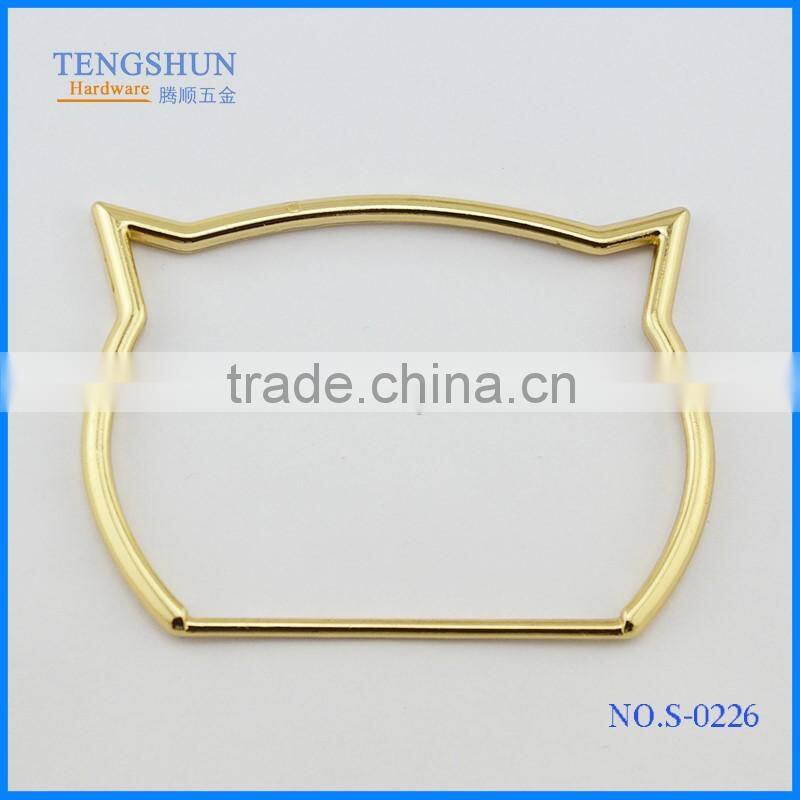cat shaped metal frame for handbag or backpack