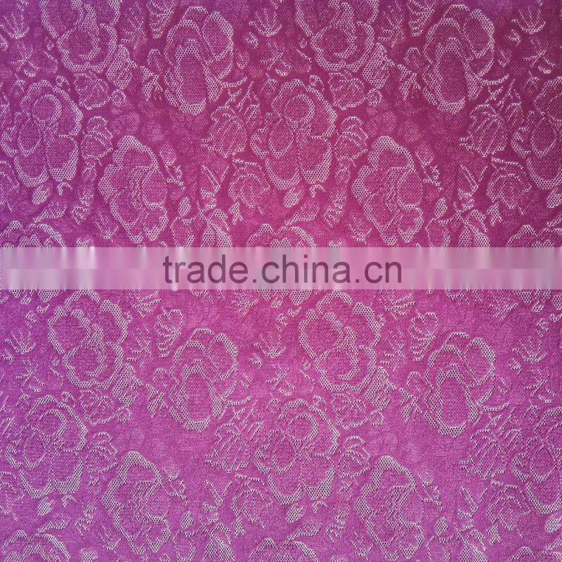 China factory wholesale polyester nylon floral jacquard knit fabric for making bras