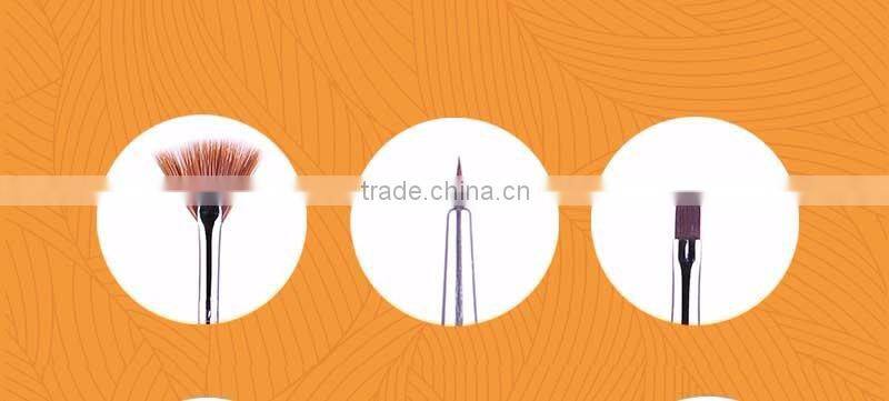 12pcs Orange Fashionable Nail Brush Set Private Label