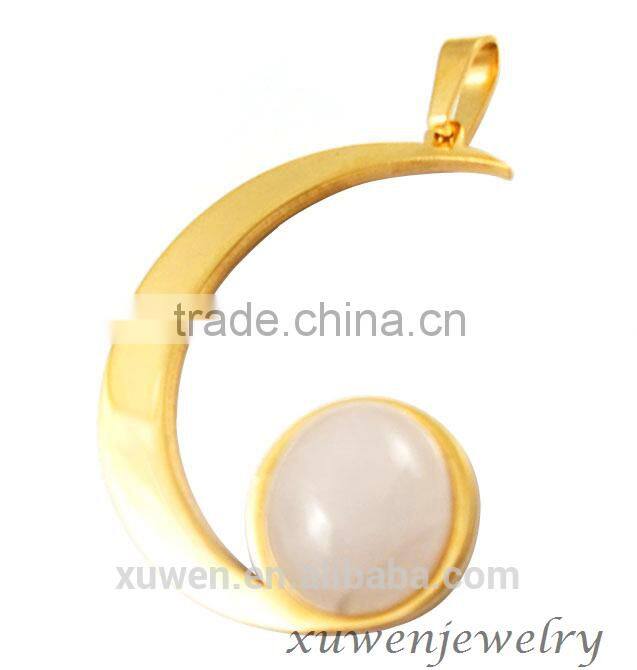 customized laser cut stainless steel gold plated pendant