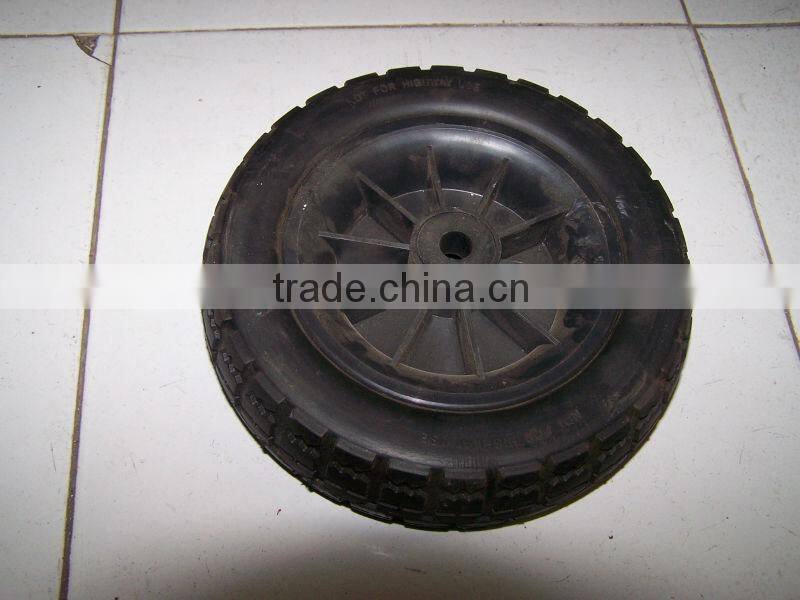 Solid Trolley and hand truck Wheel-8"x1.75" with plastic or steel rim