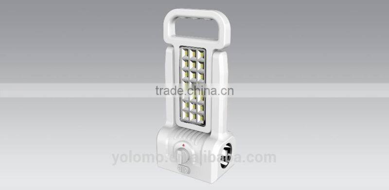 Solar interface rechargeable led emergency light with torch 3200mah