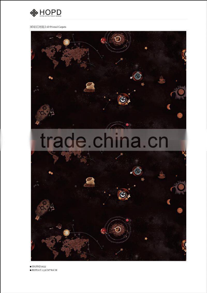 Luxury nylon 3D printed Carpet for hotel, decoration