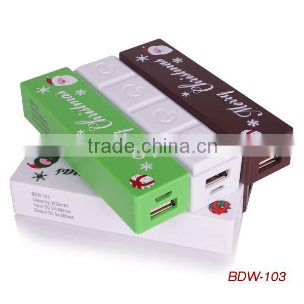 best selling 3000mAh mobile power bank external battery