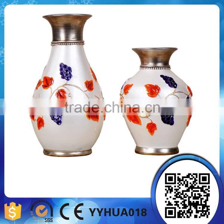 Hot sale hotel home floor decoration crafts resin single flower vase