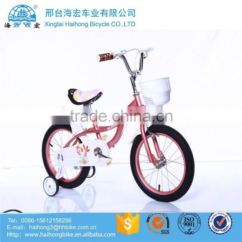 Nice purple kid bike with back