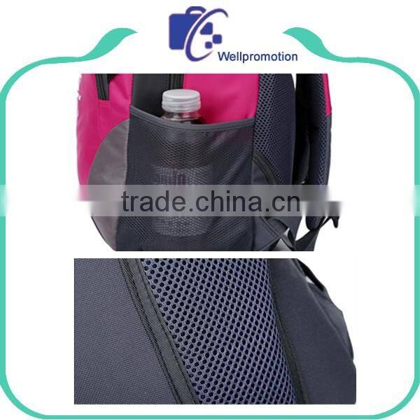 Pink girls polyester oem laptop/computer backpack bag