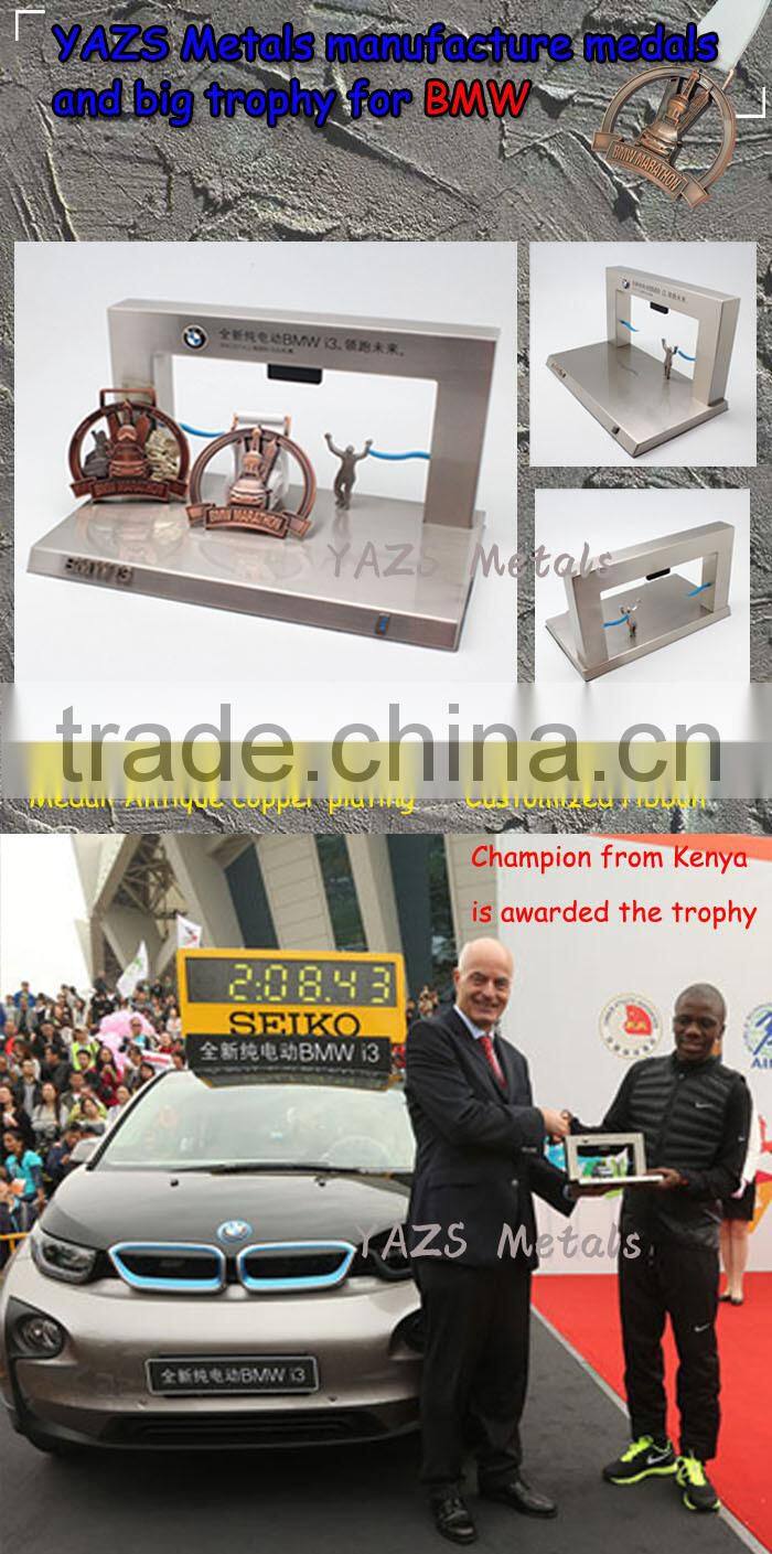 Customized insert gold torch blank medals