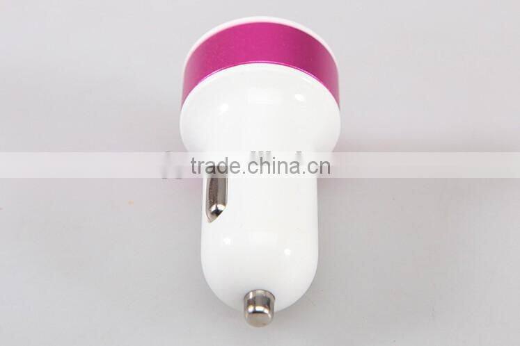 2016 Newest design protable Dual USB car charger with LED light universal 3.1A