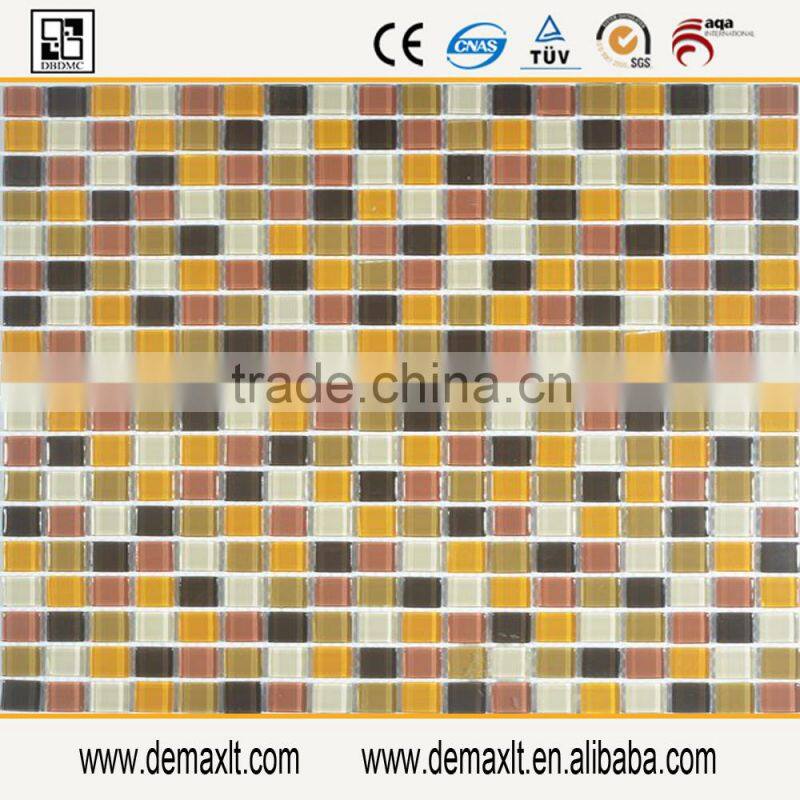 Popular interior wall glass mosaic tile Glazed mosaic