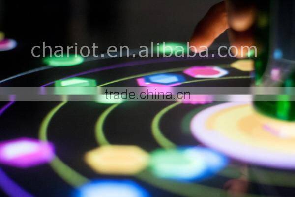 Chariot Hot product glass interactive table bar colorful circle effect