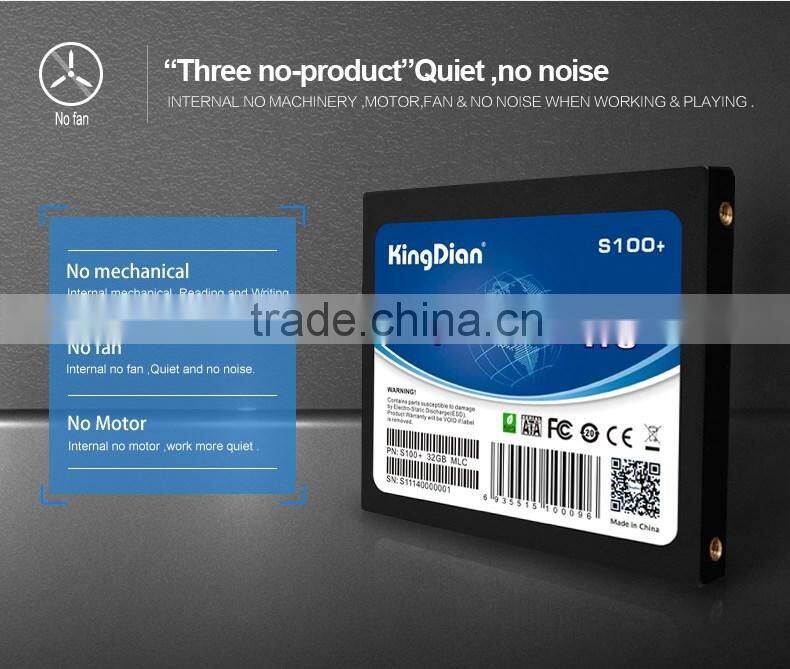 KingDian S100+ 32GB SSD Solid State Drive Disk SATA2 21.8'' 32GB(S100+-32GB)