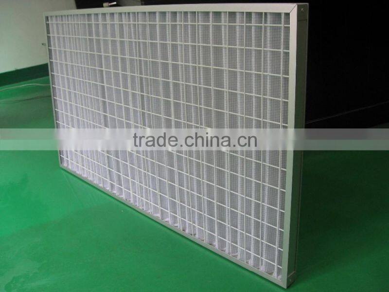 Metal frame High Efficiency Pleated Panel Air Filter for central air-condition and clean room/industrial air filter