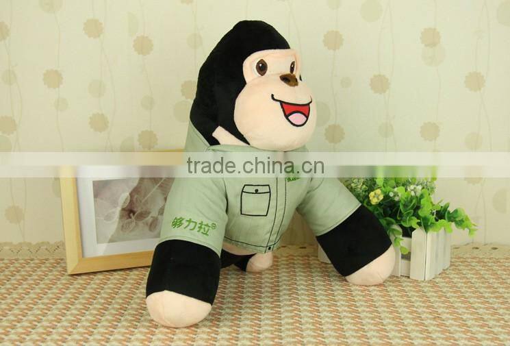Kanou Company Customize 6" stuffed animal long arms monkey with t-shirt LOGO print