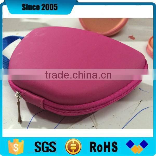 pink cover tea cup shape eva tea zipper case with handle