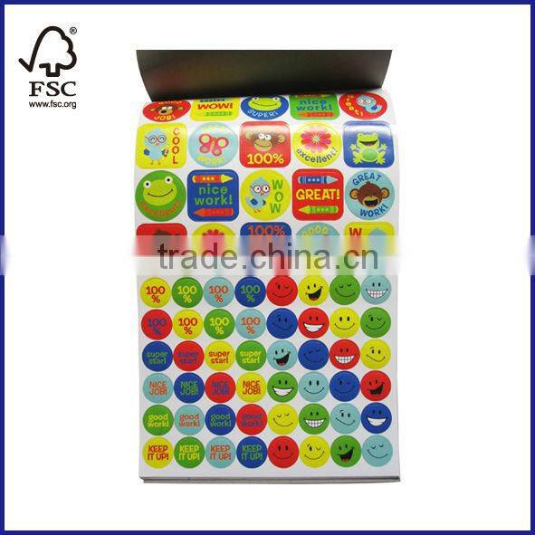 removable paper reward round stickers