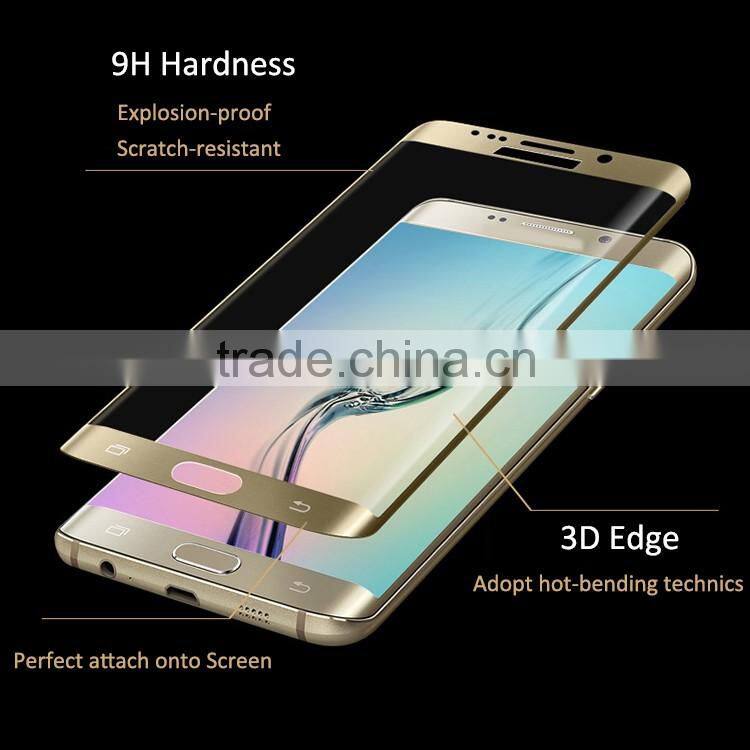 3D 9H Full Cover Tempered Glass Screen Protector for Samsung Galaxy S6 Edge Plus