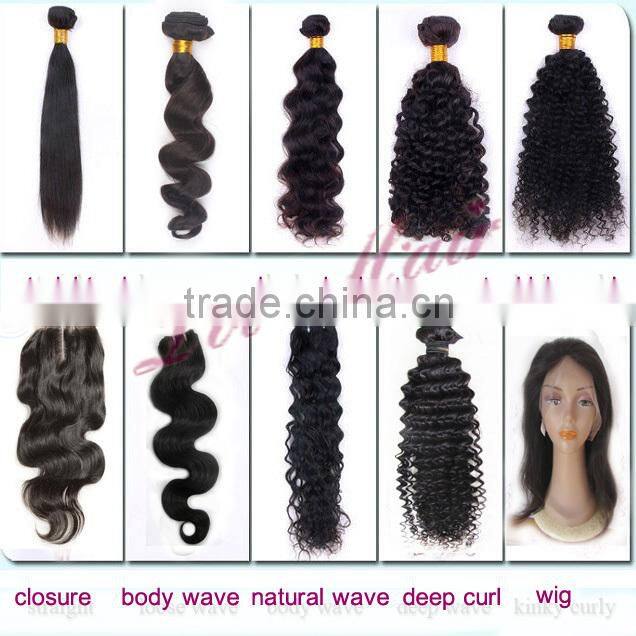 Hot selling 4*4 Silky Straight Wave Natural Black Lace Closure with Brazilian Virgin Hair