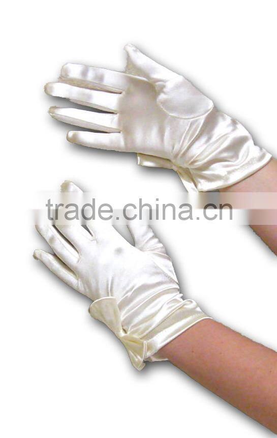 2015 Stretch Satin Fingertips Elbow Length Wedding Gloves