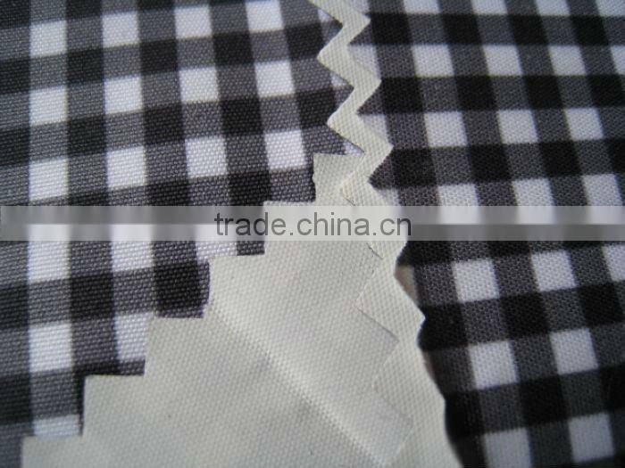 240T 100% polyester full dull transfer print pongee with PU coating