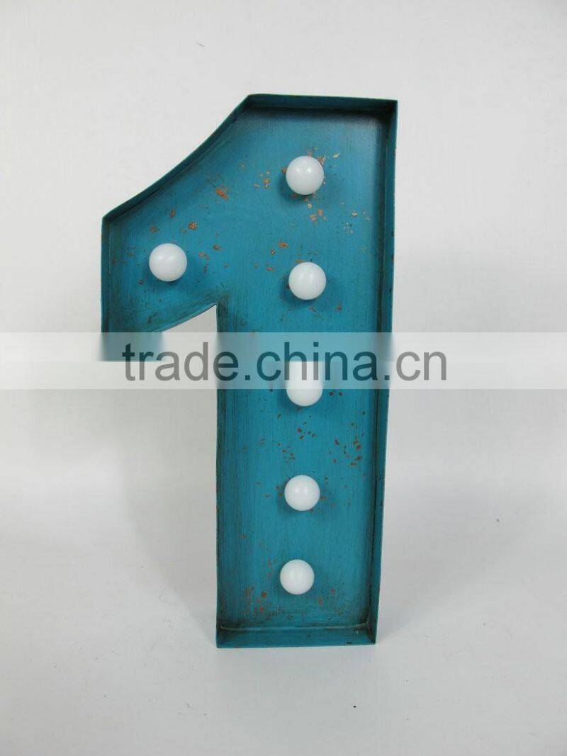 decorative vintage metal Noel LED Marquee light