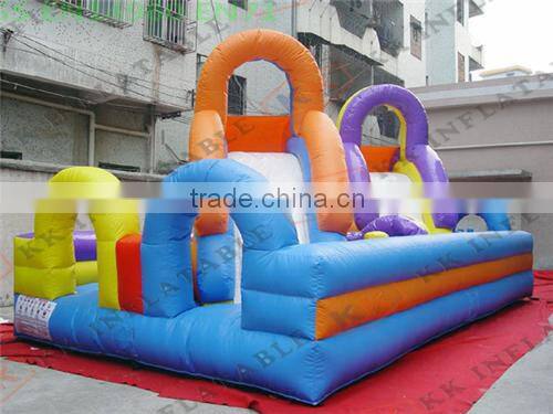 PVC Double slide toys bouncer inflatable for play center