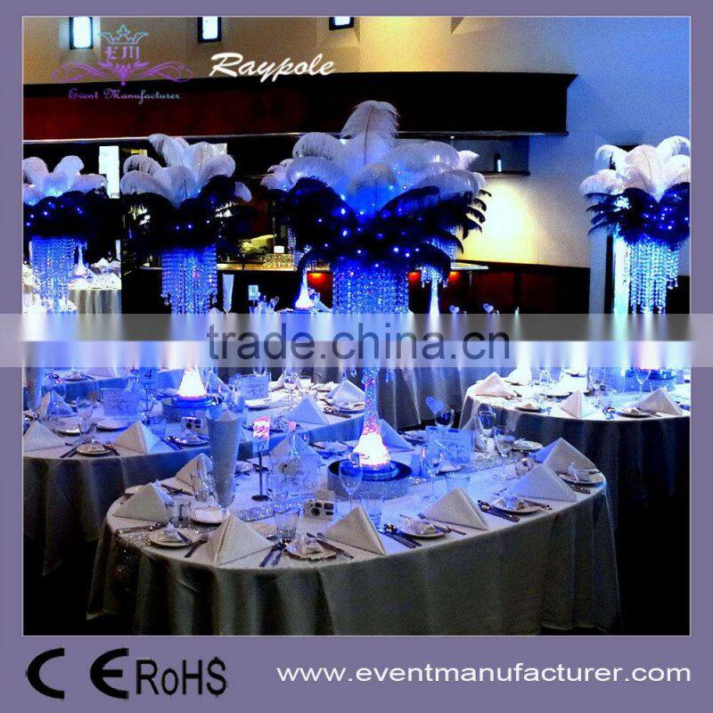 Wedding supplies wine bottle under vase LED centerpiece base 4" glass vase