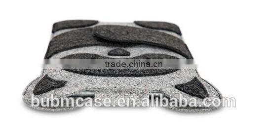 Black Color 7.9 inch Wool Felt Tablet Case Cute Cartoon Raccoon Bag Tablet Sleeve Tablet Pouch