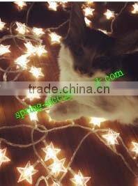 Decoration transparent five-pointed star LED string lingt for festival