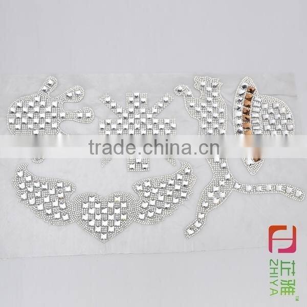 Wholesale colorful rhinestone decorative iron letters