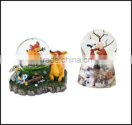 2015 hot souvenir santa claus resin snowglobe