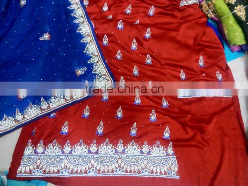 stone work saree
