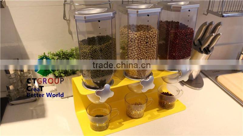 Three Storage Bucket Design Silver Yellow Orange 6L Chocolate Storage Jars