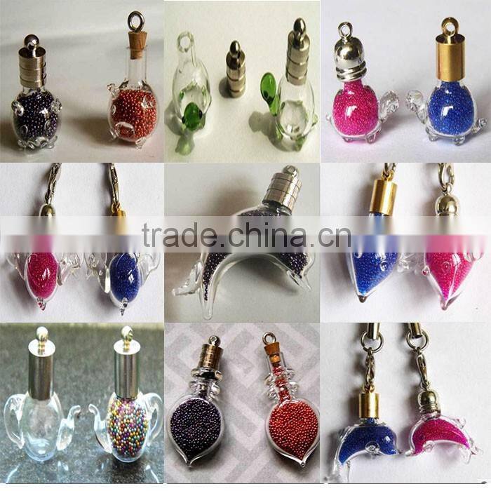 16mm18mm... hand blown Mini Large Medium cover crystal and cap, Hollow terrarium necklace pendants christmas clear glass ball