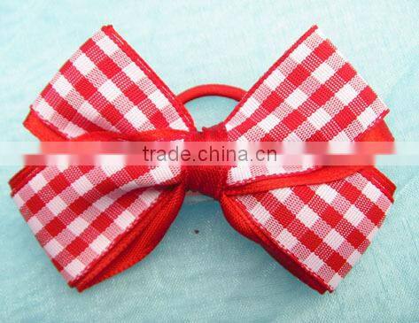 Check belt ribbon bow gift wrap organza bow christmas promotion bottleneck decoration