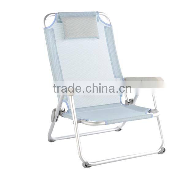 Different Color Portable Compact Folding Aluminum Beach Lounge Chair