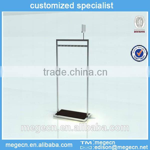 cosmetics leather belt wood rack display