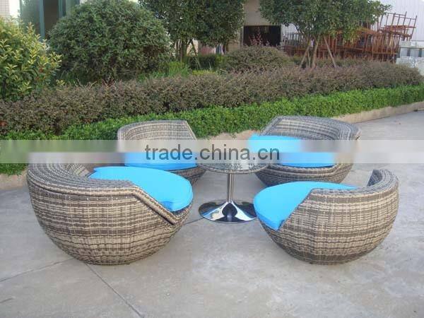 Outdoor Round Shape Stackable Wicker Sofa Set