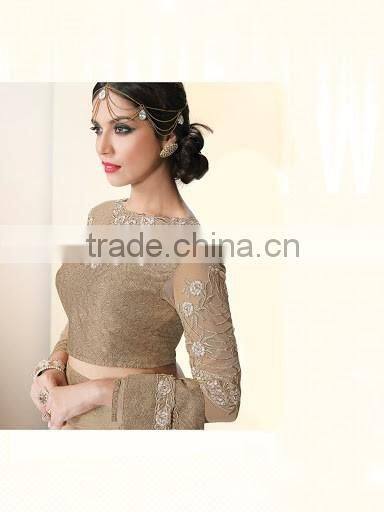 Marine Blue Georgette Saree