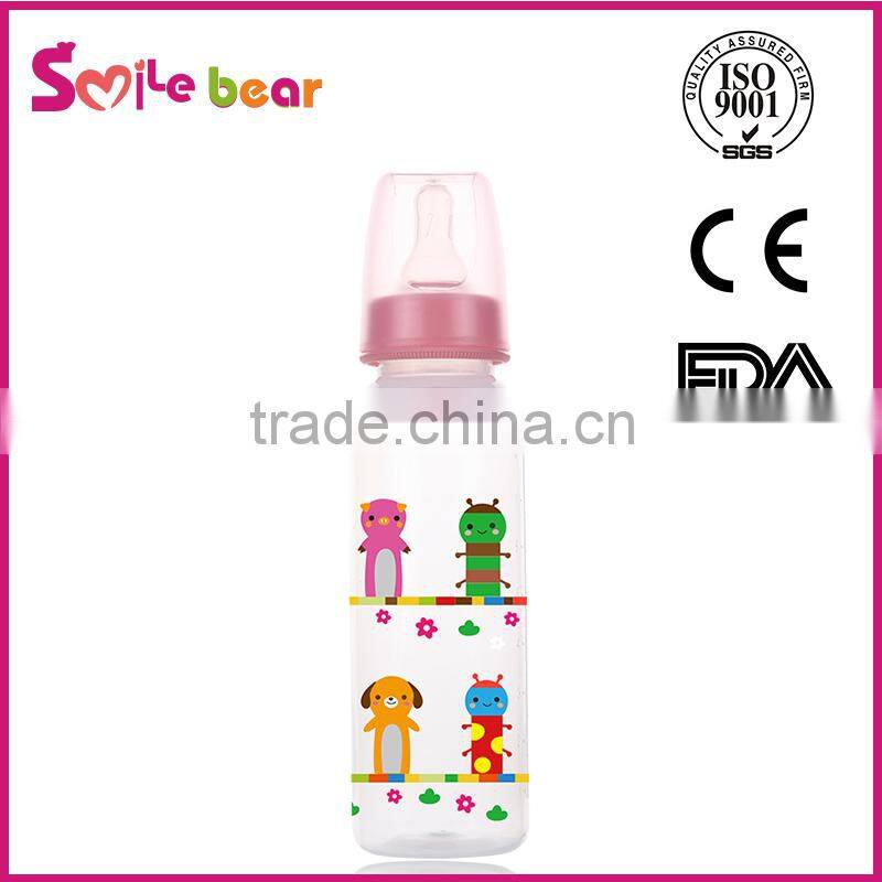 Big Volume Baby PP Bottle with Soft Nipple New Born Baby Milk Bottle