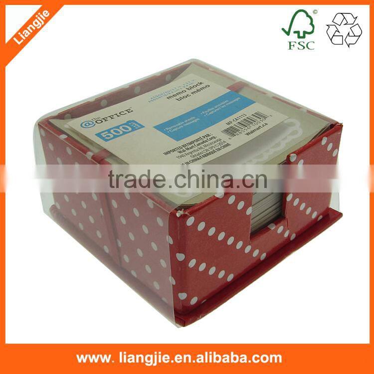 Side-advertisement printed note cube,memo block with wooden pallet
