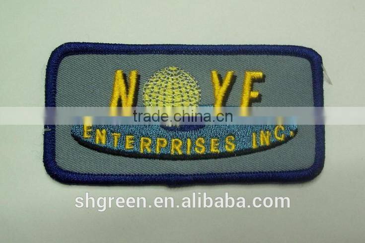 Computerized cotton flat embroidery badge