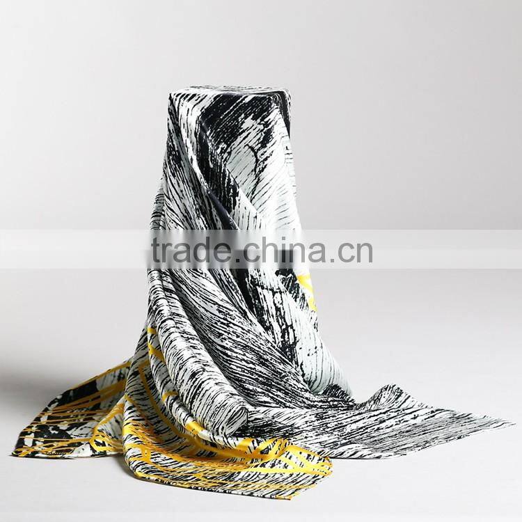 Chinese Customized Digital Print 100% Silk Scarf Hua0915-10