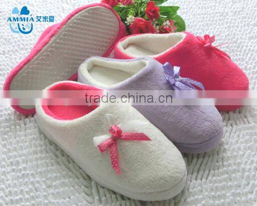 Lady animal 2016 new designs terry winter indoor memory slippers