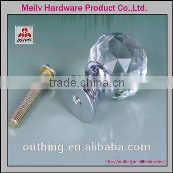 kitchen and bathroom cabinet furniture high quality fancy chrome base glass crystal knobs