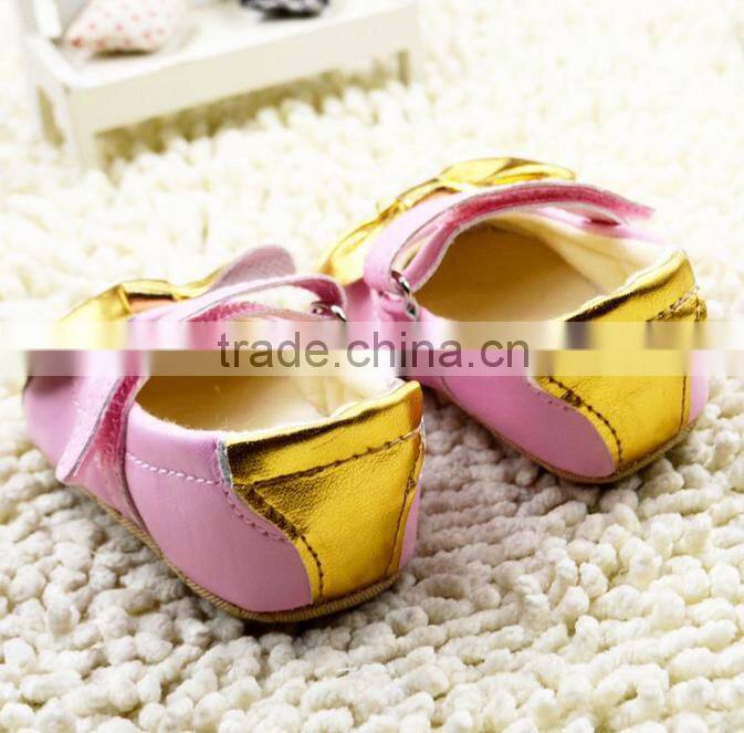 Top quality newborn baby soft sole baby dress shoes 2016 wholesale